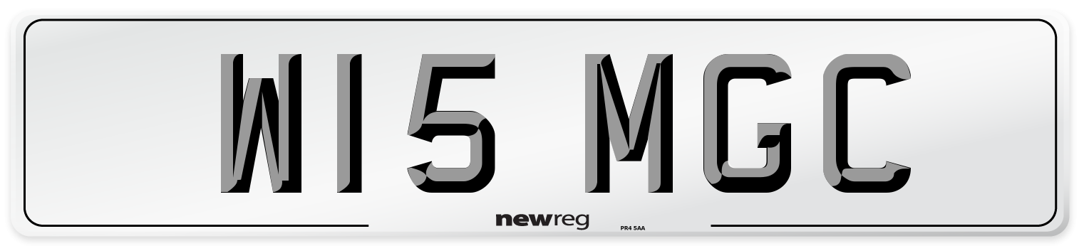 W15 MGC Number Plate from New Reg